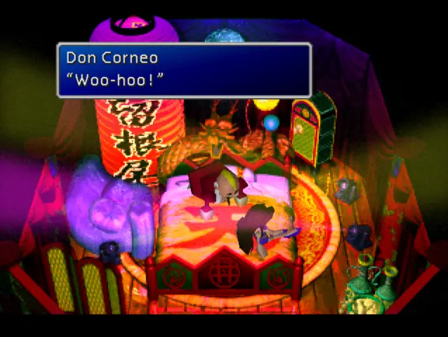 Screenshot of Don Corneo getting a little excited.