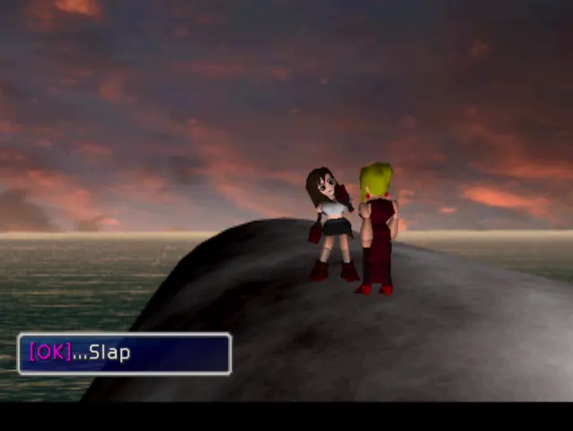 Tifa and a Shinra exec going at it.