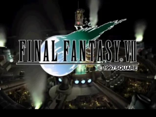 Screenshot of Final Fantasy 7 Title Screen.