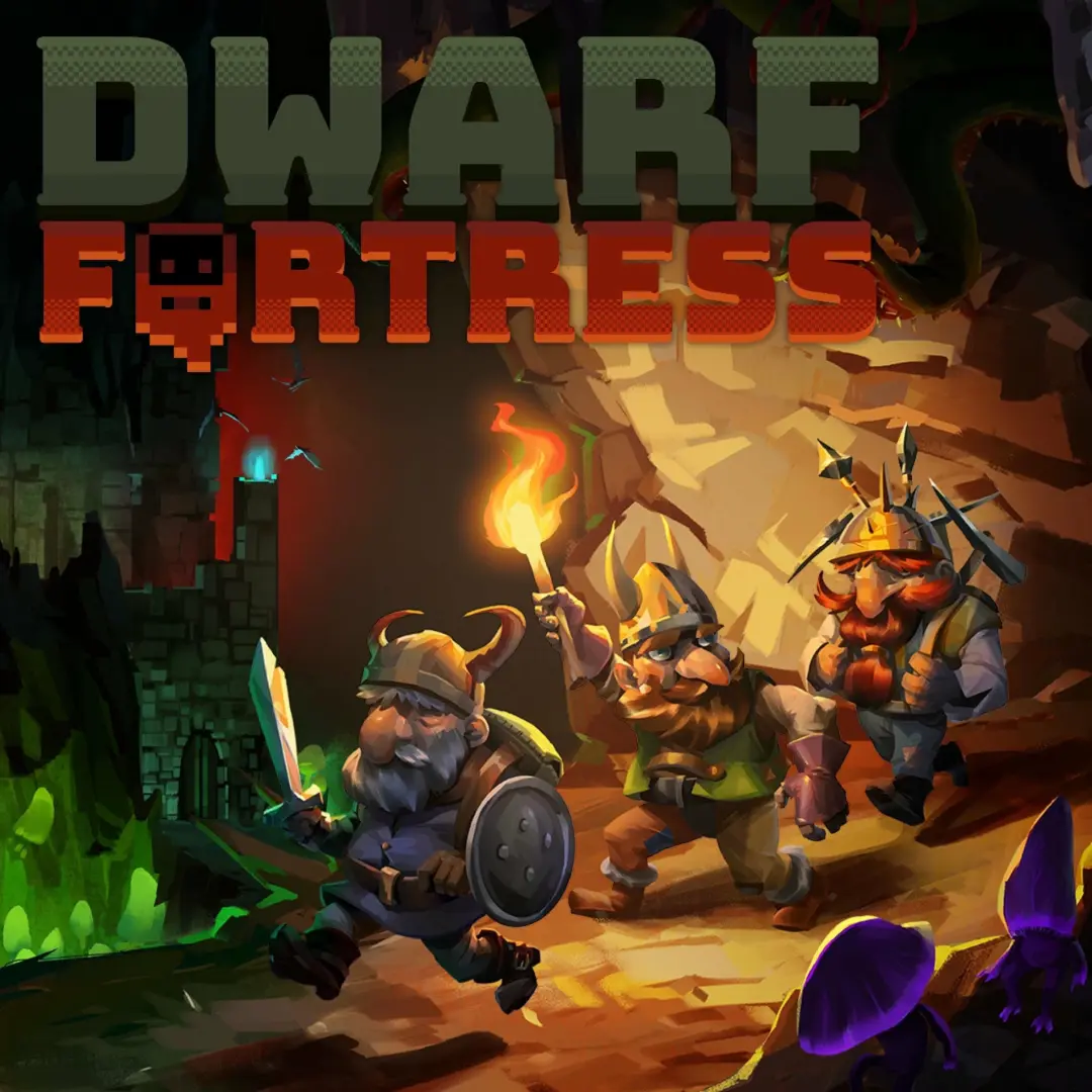Dwarf Fortress steam release cover art.